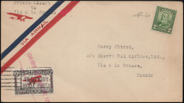 PV 31 - 25/12/1929 - Flight Prince Albert-Ile à La Crosse. Letter Sent From Canada To Ile à La Crosse. Christmas Day. - Eerste Vluchten
