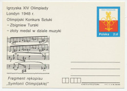 Postal Stationery Poland 1980 Olympic Symphony - Autres & Non Classés