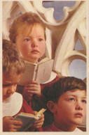 EASTER CHILDREN Vintage Postcard CPA #PKE466.A - Pâques