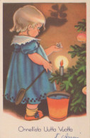 Happy New Year Christmas CHILDREN Vintage Postcard CPSMPF #PKD805.A - Nouvel An