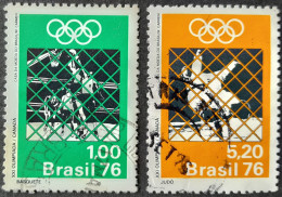 Bresil Brasil Brazil 1976 Jeux Olympiques Olympic Games Basket Judo Yvert 1192 1194 O Used - Judo