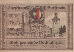 50 HELLER 1920 Stadt VÖCKLABRUCK Oberösterreich Österreich Notgeld Papiergeld Banknote #PG712 - [11] Emissions Locales
