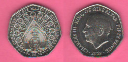 Gibraltar 50 Pence 2023 King Charles III° King Coronation Gibilterra Nickel Coin - Gibraltar