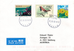 Japan Ohami 2005 - Küste Wanderung - Sonnenblume Fibonacci - Erithacus Komadori Samtkehlnachtigall - Storia Postale