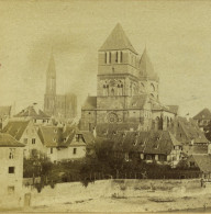 France Strasbourg Eglise Saint Thomas Ancienne Photo Stereo 1860 - Photos Stéréoscopiques