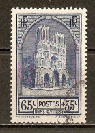 1938 - Fêtes De La Restauration Cathédrale De Reims -  65c.+35c. Outremer - N°399 - Oblitérés