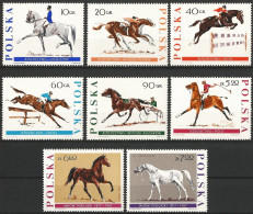 Poland 1967 - Mi 1740/47 - YT 1590/97 ( Horses ) Complete Set - MNH** - Unused Stamps
