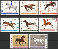 Poland 1967 - Mi 1740/47 - YT 1590/97 ( Horses ) Complete Set - MNH** - Ungebraucht