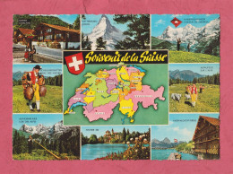 Suisse, Schweiz- Multiview. Standard Size, Back Divided, New, Ed. Kruger N° 754-77. - Autres & Non Classés