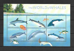 Grenada 2001 Animals - Whales #1 Sheetlet MNH - Grenade (1974-...)