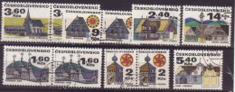Tchécoslovaquie 1971 Mi 1987 - 1991, 2011 - 2013, Alte Bauwerke, Used - Gebraucht