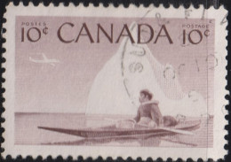 1955 Kanada ⵙ Inuk & Kayak, Canadian People, Wildlife And Industry, Mi:CA 302, Sn:CA 351, Yt:CA 278, Sg:CA 477 - Oblitérés