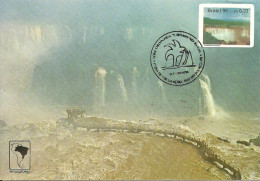 31107 - Carte Maximum - Brasil - Foz Do Iguaçu - Cataratas - Selo Adesivo - Cascades Waterfalls - Maximum Cards