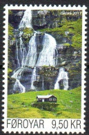 FAROE ISLANDS 2017 NATURE Tourism. Views. River Skorá (Below Face Value) - Fine Stamp MNH - Féroé (Iles)
