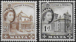 1963-64 Malta Nos. 268+270 W W12 2v. MNH SG N. 314/15 - Other & Unclassified