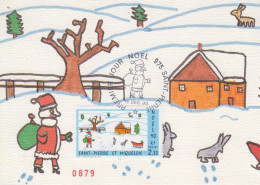 Carte  Maximum  1er  Jour   SAINT  PIERRE  MIQUELON     Noël    1990 - Maximum Cards