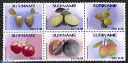 Suriname, Republic 2017 Fruits 6v [++], Mint NH, Nature - Fruit - Fruits