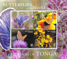 Tonga 2020 Butterflies 4v M/s, Mint NH, Nature - Butterflies - Flowers & Plants - Other & Unclassified