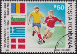1990 Rumänien ⵙ Football World Cup, Italy 1990, Mi:RO 4586, Sn:RO 3595, Yt:RO 3878, Sg:RO 5269, - Gebraucht