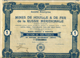 MINES De HOUILLE & De FER De La RUSSIE MÉRIDIONALE (Coal & Iron At Southern Russia) - Rusland