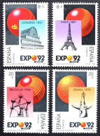 España Spain  Expo Sevilla 1992  Mi 2871/74  Yv 2606/09  Edi 2990/93  Nuevo New MNH ** - 1992 – Siviglia (Spagna)