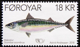 FAROE ISLANDS 2018 FAUNA Animals. Nordic Issue FISH (Below Face Value) - Fine Stamp MNH - Féroé (Iles)
