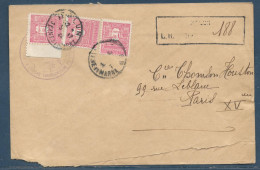 Lettre Recommandée Provisoire Affr. 3 X 1,50 F Arc De Triomphe Tàd Melun 3.12.1944 - 1944-45 Triomfboog