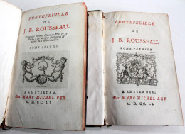 PORTEFEUILLE DE J.B. ROUSSEAU 1751 MARC MICHEL, THEATRE COMPLET TOME 1 + 2 SUR 2 / LIVRE ANCIEN XVIIIe SIECLE (2204.235) - 1701-1800