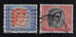 RHODESIA & NYASALAND  1954  SCOTT#150,152  USED - Rhodésie & Nyasaland (1954-1963)