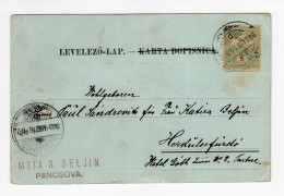 1903. HUNGARY,SERBIA,PANCEVO,MITA S. BELJIN CORRESPONDENCE POSTCARD TO HERKULES FURDO,BAILE HERCULANE,ROMANIA - Hongrie