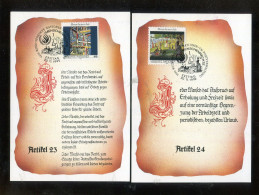 "UNO-WIEN" 1992, Mi. 139/140 Auf 2 Maximumkarten (A2238) - Cartes-maximum