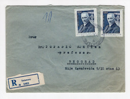1968. YUGOSLAVIA,MONTENEGRO,SUTOMORE RECORDED COVER TO  BELGRADE,ALEKSA SANTIC STAMP,100 YEARS FROM BIRTH - Lettres & Documents