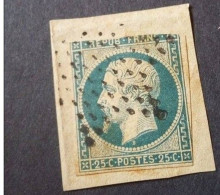 STAMPS FRANCIA 1852 LUIGI NAPOLEONE Lll REPUB FRAC (YVERT) 25 CENT BLUE N. 10 OBLITERE - 1852 Luigi-Napoleone