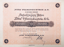 Rare: Autriche 1923: VITA Filmindustrie AG 25 Actions - 5.000 Couronne - Cinéma & Theatre