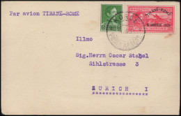 PA 1 - 14/10/1931 - Air Mail. Letter Sent From Albania To Switzerland. - Albanie