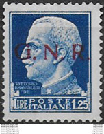 1943 Repubblica Sociale Lire 1,25 G.N.R. Brescia I MNH Sassone N 480/I - Altri & Non Classificati