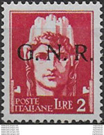 1943 Repubblica Sociale Lire 2 G.N.R. Brescia I MNH Sassone N 482/I - Sonstige & Ohne Zuordnung