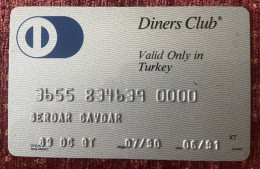 TURKEY,TURKEI,TURQUIE ,DINERS CLUB INTERNATIONAL USED CARD - Cartes De Crédit (expiration Min. 10 Ans)