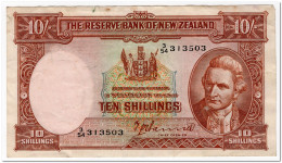 NEW ZEALAND,10 SHILLINGS,1940-55,P.158a,VF+ - New Zealand