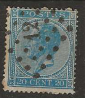 1865 USED Belgium Mi 15 Puntstempel 12 - 1865-1866 Perfil Izquierdo