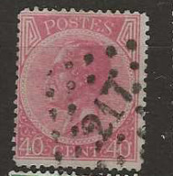 1865 USED Belgium Mi 17 Puntstempel 217 - 1865-1866 Profile Left