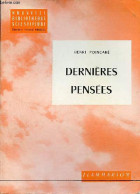 Dernières Pensées - Collection Nouvelle Bibliothèque Scientifique. - Poincaré Henri - 1963 - Sciences