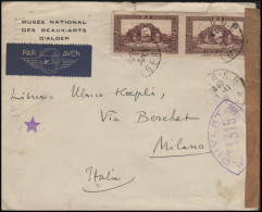 PA 10 - 26/11/1939 - Incoming Air Mail. Letter Sent From Algeria To Italy. French Censorship And Label - Luftpost