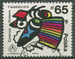 Polen 1986 Briefmarkenausstellung STOCKHOLMIA Brieftaube 3048 Gestempelt - Usati