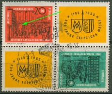 DDR 1964 Leipziger Messe Mit Plattenfehler 1013 F 5 In 1012/13 ZD Gestempelt - Variétés Et Curiosités