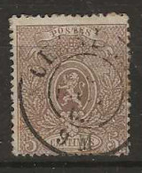 1866 USED Belgium Mi 22 C Perf 15 - 1866-1867 Piccolo Leone