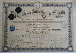 The Match And Tobacco Timber Supply Company - Lisboa - 1924 - 1£ - Autres & Non Classés