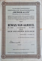 Exploratiemaatschappij "Bengkalis' - Een Duizend Gulden - 1935 - ' S Gravenhage - Autres & Non Classés