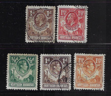 NORTHERN RHODESIA  1925,1938  SCOTT#2,3,25,27,30  USED - Rhodésie Du Nord (...-1963)