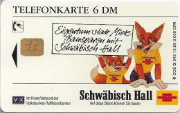 Germany - Schwäbisch Hall 3 - Foxes - O 0343 - 10.1993, 6DM, 3.000ex, Mint - O-Series : Series Clientes Excluidos Servicio De Colección